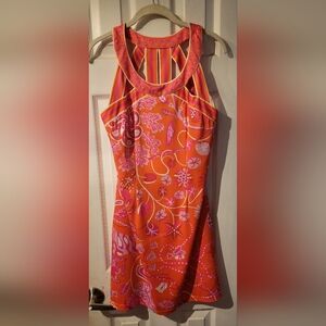 Gretchen Scott Designs Orange & Pink Floral Halter